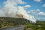 au loin, un feu