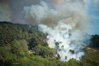   feu vu du chateau de la Roche Jagu